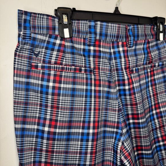 Men's Callaway Optimal Performance Chino Plaid Golf Shorts - 32-34" Waist - Picture 5 of 7